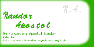 nandor apostol business card