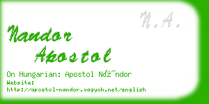 nandor apostol business card